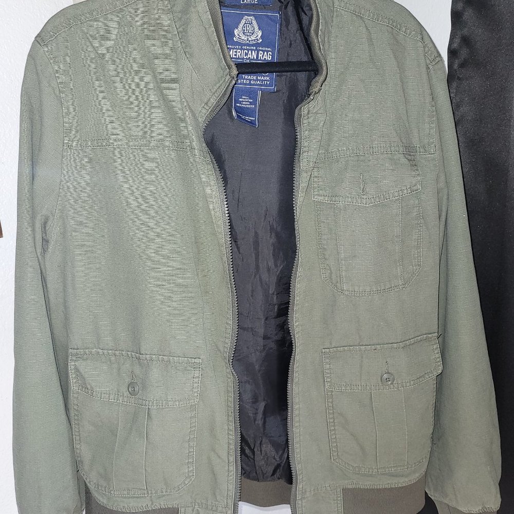 Men's Olive Cargo Jacket